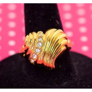 Vintage Golden Breeze Ring by Avon Size 8 1/2 - P23